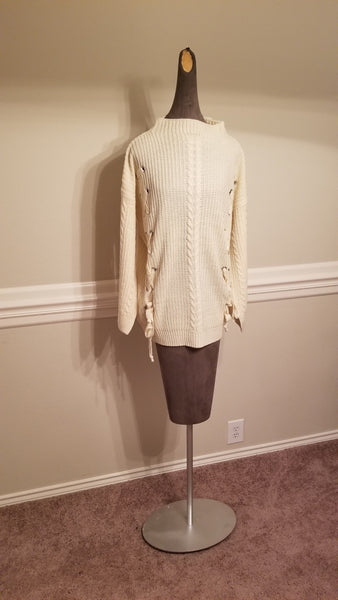 Ivory/Teal Sweater